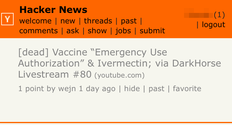 my hn post - shadow banned