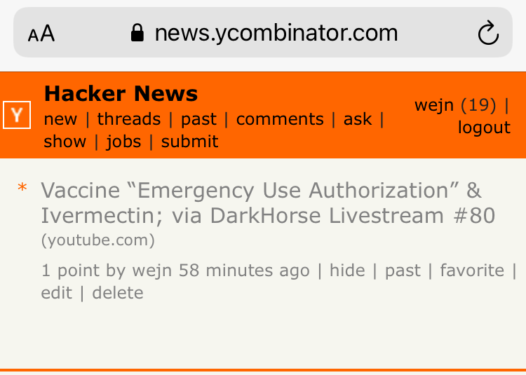 my hn post