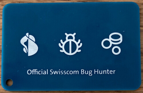 swisscom bug hunter card